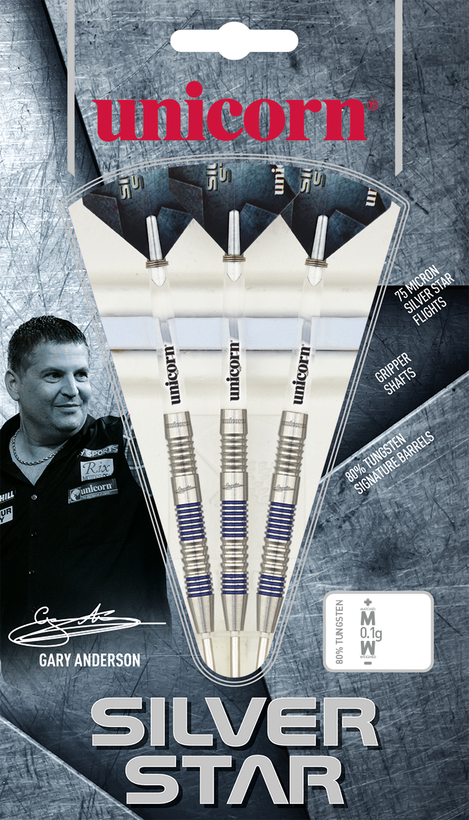 8775-STEELTIP SILVERSTAR Gary Anderson T80% 21 gram