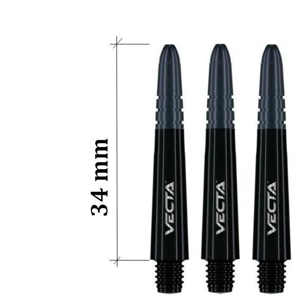 7025-101 Násadky na šípky Winmau Vecta BLACK 34 mm