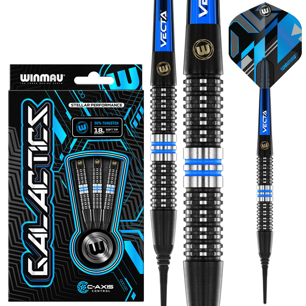 2493-20 Šipky Winmau SOFTIP GALACTICS Tungsten 90% 20 gram